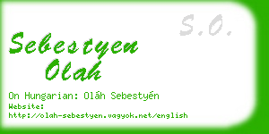 sebestyen olah business card