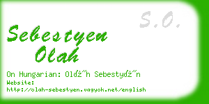 sebestyen olah business card